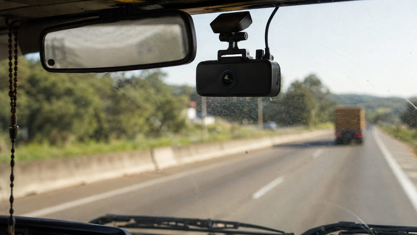 Câmera dashcam com detecção de fadiga e ADAS em tempo real
